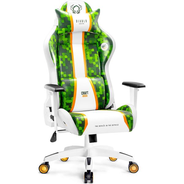 Diablo X-One 2.0 Gaming Chair Sedia Da Ufficio Braccioli Regolabili Design Ergonomico Cuscino Collo/Glutei Dimensione Normale Artigianato-image