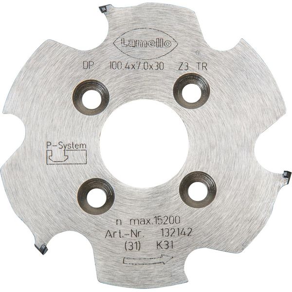 Fresa Per Scanalature Lamello P-System Cnc, Dp, Ø100,4X7XØ30 Mm, Z3, Nl 4XØ6,6XØ48 Mm-image