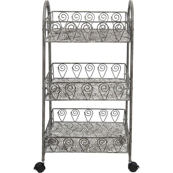 Scaffale Clayre & Eef 37X26X80 Cm Ferro Grigio-image