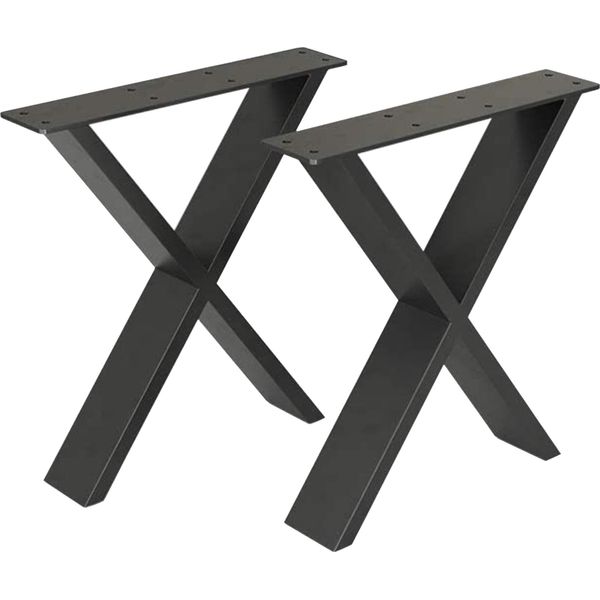 Telaio Del Tavolo Maribo 42 X 40 Cm Guide Per Tavolo In Set Da 2 Per Panche Tavolini Da Salotto Gambe Per Mobili In Acciaio Nero-image