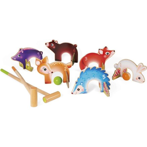 Janod Croquet Gioco Animali Della Foresta - Gioco In Legno Per Bambini-image