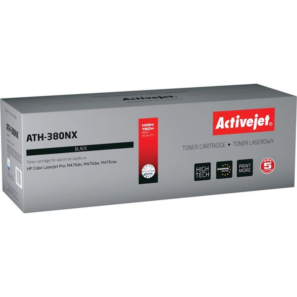 Activejet ATH-380NX Toner (Replacement For Hp 312X CF380X; Supreme; 4400 Pages; Black)-image