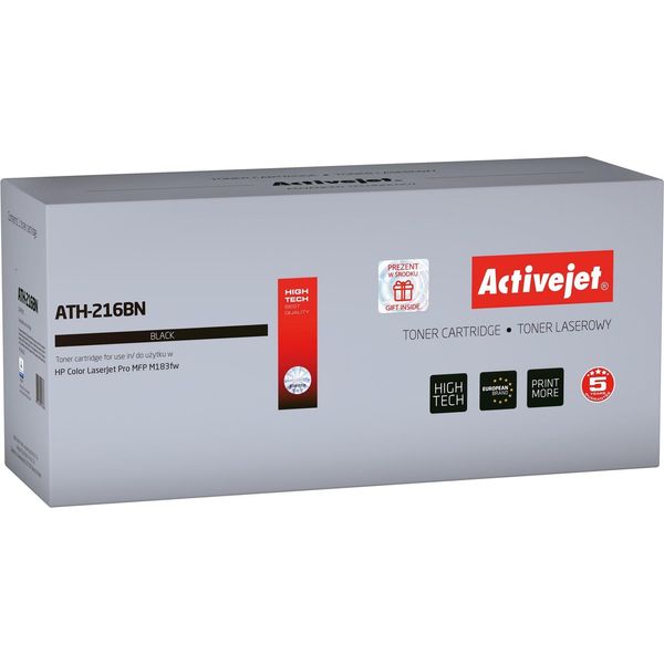 Activejet ATH-216BN Cartuccia Toner Per Stampante Hp, Ricambio Hp 216A W2410A; Suprema; 1050 Pagine; Nero, Con Chip-image