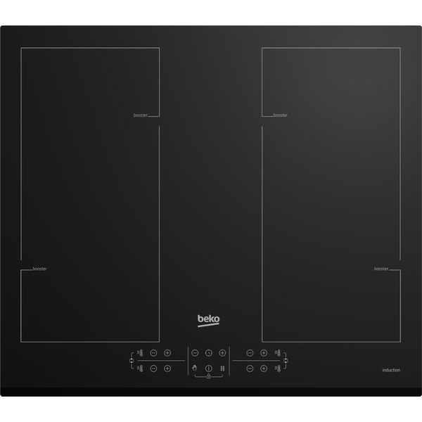 Beko HII64206F2MT, Nero, Integrato, 60 Cm, Piano Cottura A Induzione, Vetro, 4 Zone-image