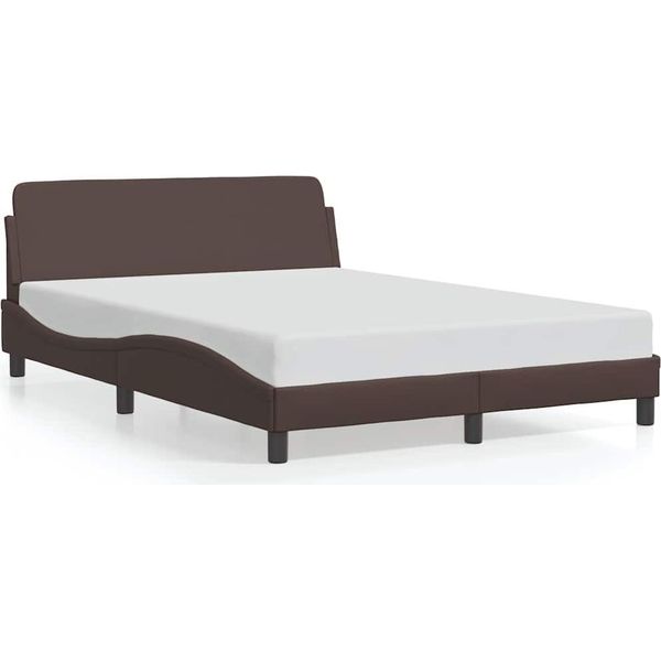 Vidaxl Struttura Letto "Dover"" Marrone 140X200 Cm In Pelle Finta"-image