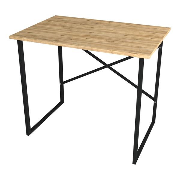 In And Outdoormatch Andy Desk - 75X90X60 Cm - Rovere - Truciolato E Metallo - Robusta Struttura In Acciaio - Design Moderno-image
