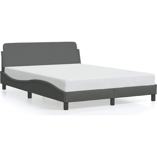 Vidaxl Struttura Letto "Dover"" Grigio Scuro 140X200 Cm Tessuto"-image