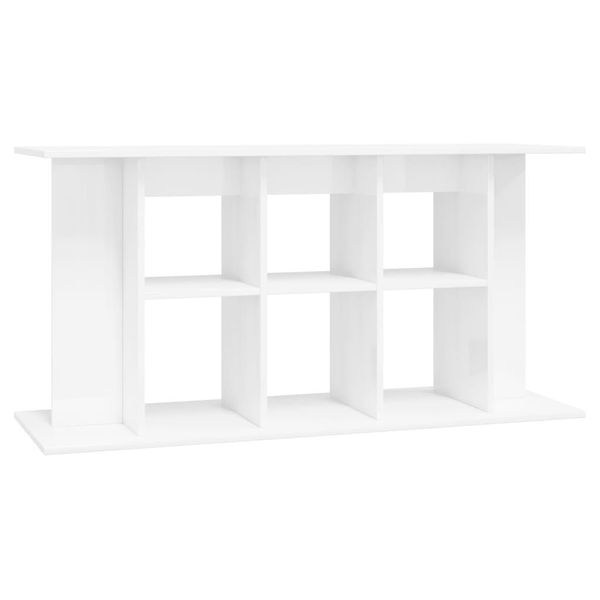 Vidaxl Supporto Per Acquario Bianco Lucido 120X40X60 Cm Materiale A Base Di Legno-image