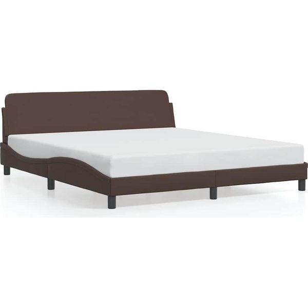 Vidaxl Struttura Letto "Dover"" Marrone 180X200 Cm In Pelle Finta"-image