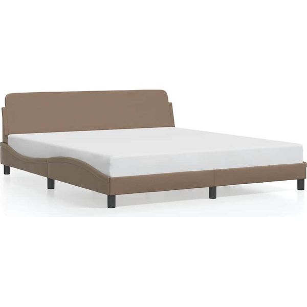 Vidaxl Struttura Letto "Dover"" Cappuccino-Marrone 180X200 Cm In Pelle Finta"-image