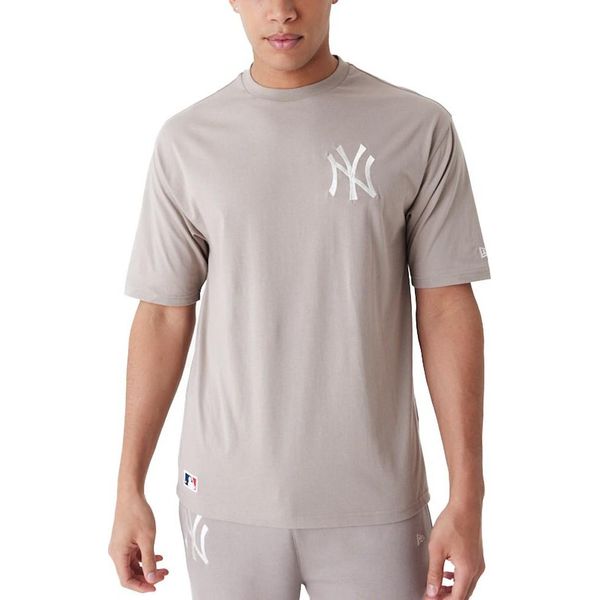 T-Shirt A Maniche Corte Da Uomo New Era Essntls Lc Os Tee Neyyan 60435555 Grigio - Xl-image