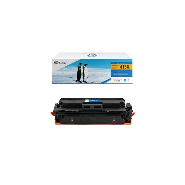 G&G Kompatybilny Toner Z Hp W2031X, NT-PH2031XC, Hp 415X, Ciano, 6000S, Alta Capacità-image