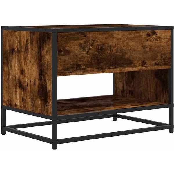 Syfax™ Mobile Tv Rovere Fumo 61X40X46 Cm Legno Multistrato E Metallo-image