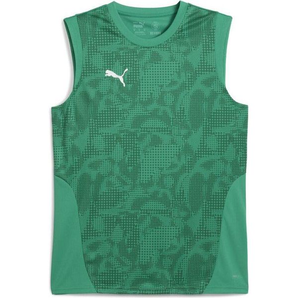Puma Teamcup Maglia Da Allenamento Senza Maniche Uomo Verde Argento Taglia 2XL-image
