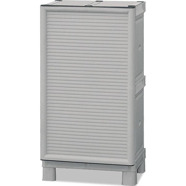 Dmora Armadio Da Esterno Arlinda 39X50X92H Cm Grigio Chiaro, Un'anta Resistente Ai Raggi Uv, Impermeabile Italy-image