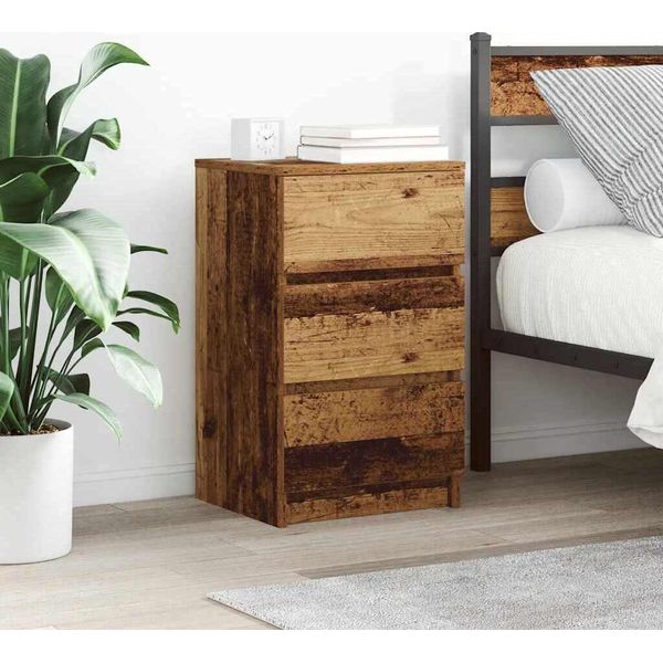 Comodini Di Design Con 3 Cassetti 2 Pz. Aspetto Legno Recuperato 39X35X65 Cm - Comodini E Armadi 2025 Nuovo7572235 1Pacco-image