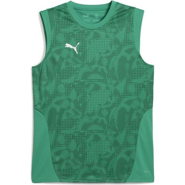 Puma Teamcup Maglia Da Allenamento Senza Maniche Uomo Verde Argento Taglia S-image