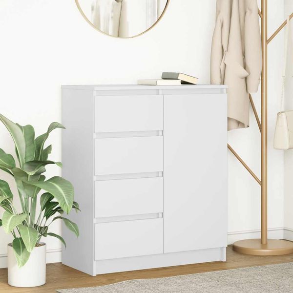 Maison Exclusive - Credenza Con Cassetti Bianco 71X35X84 Cm Materiale Ligneo-image