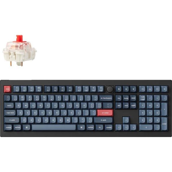 Tastiera Meccanica Senza Fili Keychron V6 Max Qmk/Via, Layout Qwerty Us - Gateron Jupiter Red V6M-D1-image