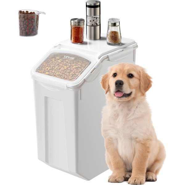 Vevor Contenitori Per La Conservazione Del Riso Barattoli Di Stoccaggio 20 L Distributore Di Cibo Per Cani, Contenitore Per Ingredienti Da Cucina Cereali Muesli Farina, Contenitore Per Alimenti Per Animali Domestici 1 Confezione-image