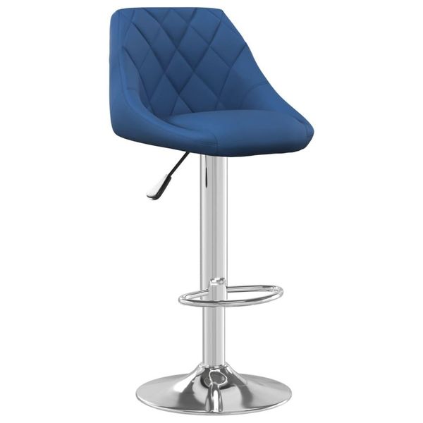 Syfax™ Sgabello Da Bar Blu In Velluto-image