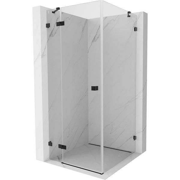 Mexen Lunar Cabina Doccia Battente Sinistra 70 X 70 Cm, Trasparente, Nera - 834-070-070-70-00-L-image