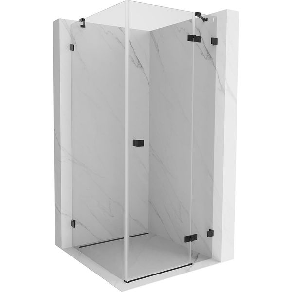 Mexen Lunar Cabina Doccia Apribile Destra 70 X 70 Cm, Trasparente, Nero - 834-070-070-70-00-P-image