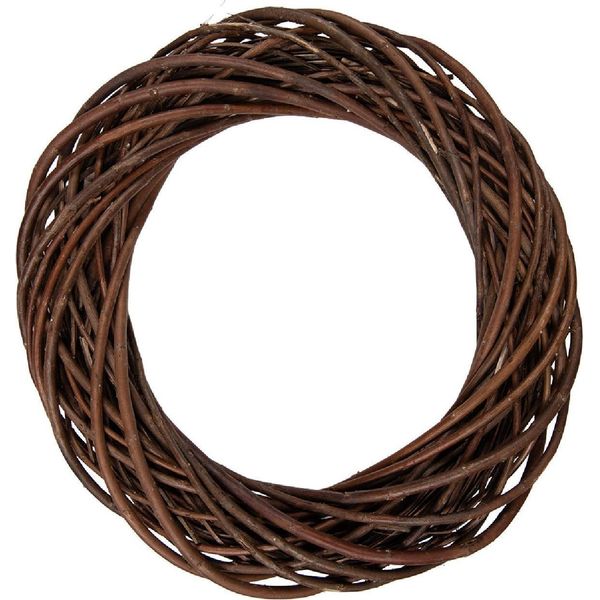 Clayre & Eef 6RO00604L Ghirlanda Natalizia In Rattan Marrone Ø 50 Cm-image