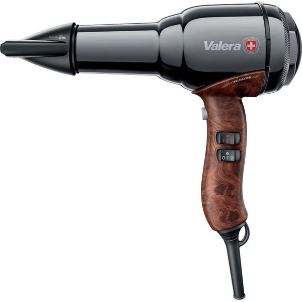 Valera Swiss Steel Master Light Asciugacapelli Professionale In Metallo Con Generatore Di Ioni 2100 Watt Nero Cromo-image