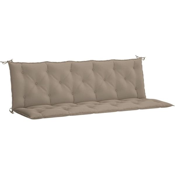 Vidaxl Cuscini Per Panca Da Giardino 2 Pz. Taupe 180X50X7 Cm Tessuto Oxford-image