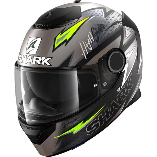 Casco Shark Spartan Adrian Parassol Mat, Antracite/Verde, Xs (53/54)-image
