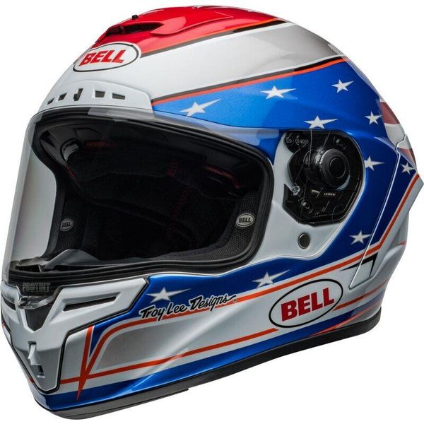 Casco Bell Race Star Dlx Flex Beaubier 24, Bianco/Rosso/Blu, S (55/56)-image
