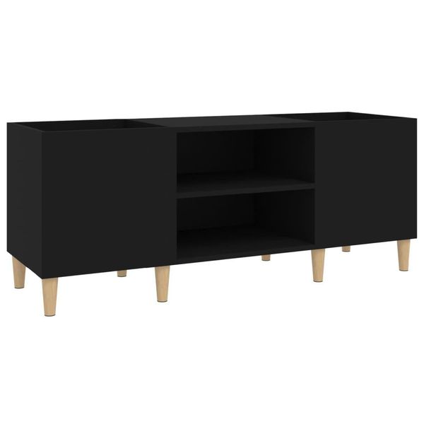 Syfax™ Mobile Porta Dischi Nero 121X38X48 Cm In Legno Multistrato-image