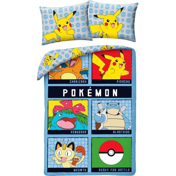 Halantex Lino Incluso Ritratto PokéMon Cotone, 140/200, 70/90 Cm-image