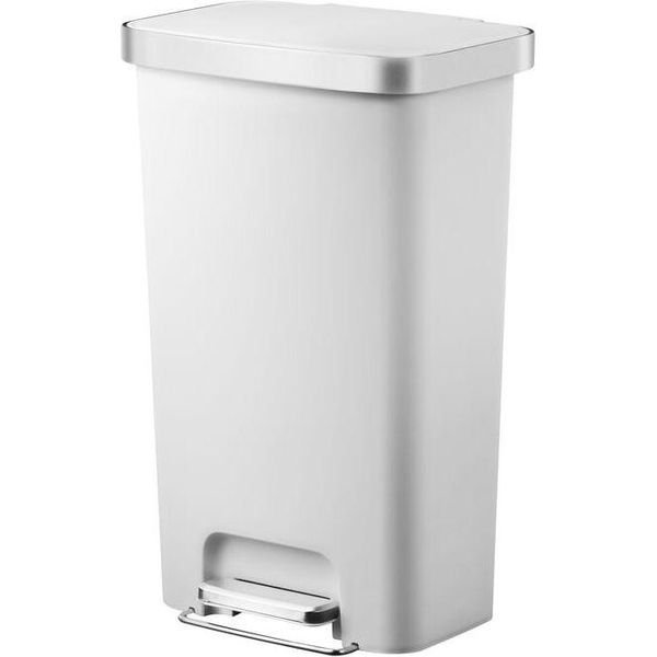 Eko - Cestino A Pedale Hana 45 Litri - Plastica - Bianco-image