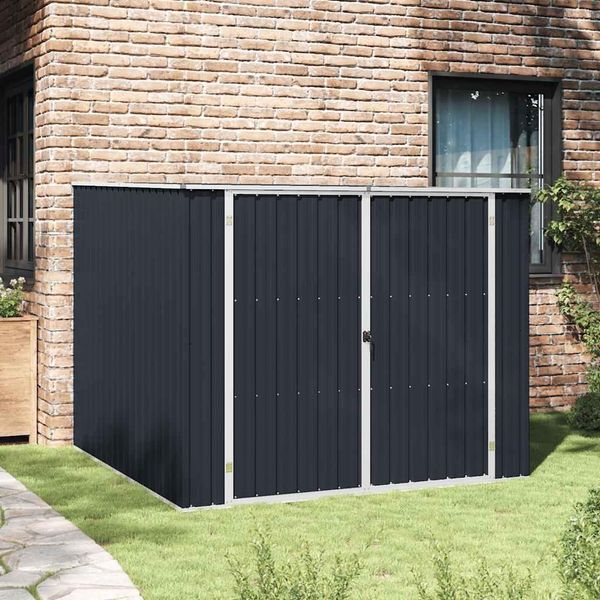 Vidaxl Capanno Per Attrezzi Antracite 195X198X159 Cm Acciaio Zincato-image