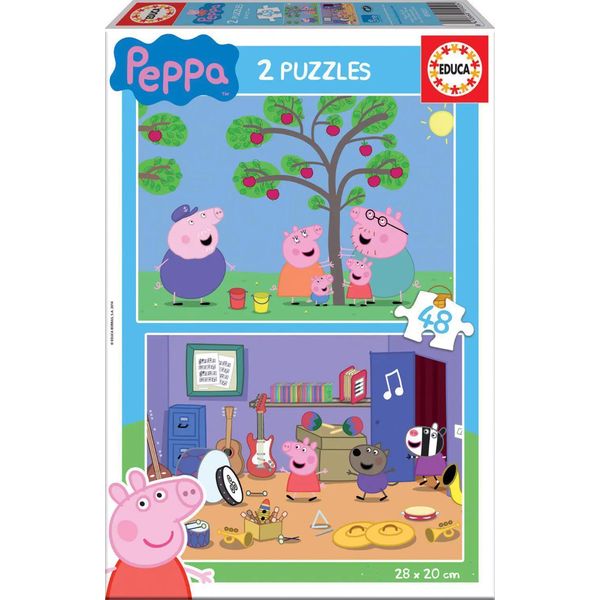 Educa Borras - UkłAdanka Peppa Pig 2X48 ElementóW - Oficjalny Produkt Oryginalny-image