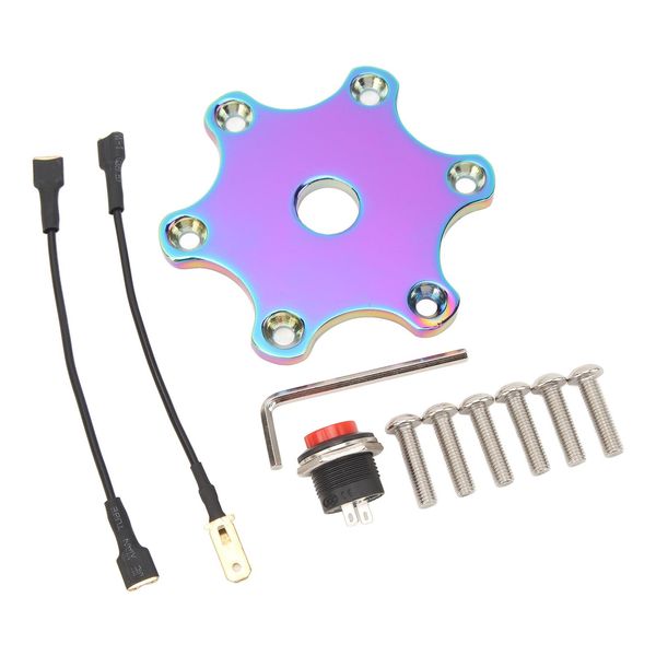 Coperchio Del Pulsante Del Clacson Del Volante, Piastra Del Pulsante Del Clacson Del Volante, 6 Bulloni Del Pulsante Del Clacson Del Volante, Kit Del Pulsante Del Clacson Del Volante, Piastra Esagonale Del Pulsante Del Clacson, Pulsante Del Clacson Del Volante-image