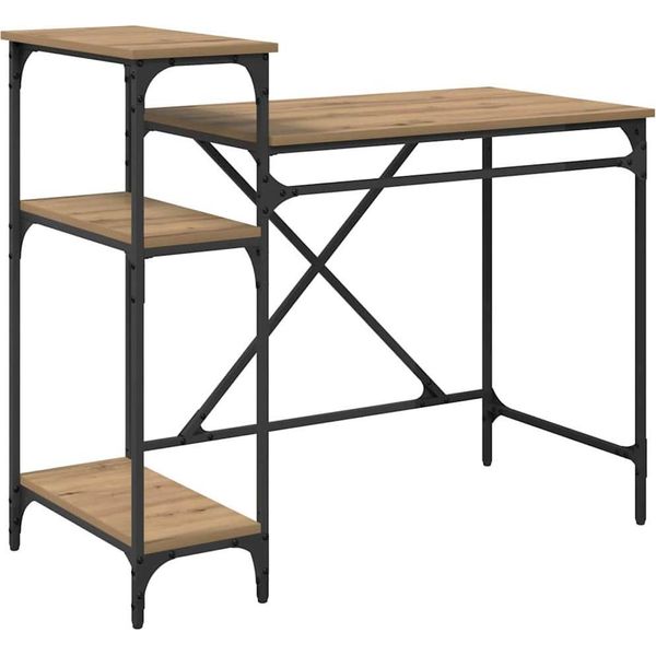 Syfax™ Scrivania Rovere Artigianale 105 X 50 X 90 Cm Legno Multistrato-image
