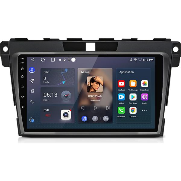 Radio 9 Pollici 6+128 Gb Android Autoradio Per Mazda CX-7 2008-2015 Wireless Carplay Android Auto 4G Wifi Gps Navi 8Kern Rds Dsp Dab+ Bt-image