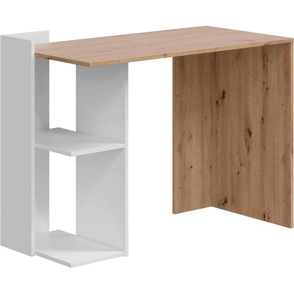 Dmora Scrivania Ablibla 52X100X78H Cm Bianco, Modulabile Supporto Pc-image