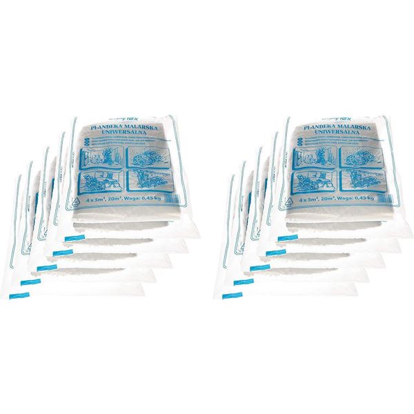 Kotarbau® Set Di 25 Pellicole Per Mascheratura 4X5M Trasparente Molto Resistente Pellicola Antipolvere Pellicola Per Edilizia Telone Di Plastica Pellicola Multiuso Telone Da Imbianchino Pellicola Per Pittura Per Ristrutturazioni-image