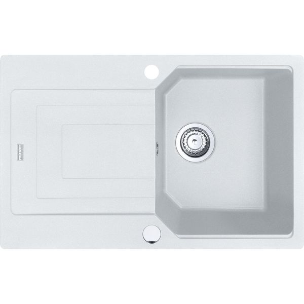 Franke Urban Ubg 611-78 Lavello In Glacier Con Selettore Centrale In Acciaio Inox / Dimensioni Del Foro 760 X 480 Mm R15 / Lavello In Granito-image
