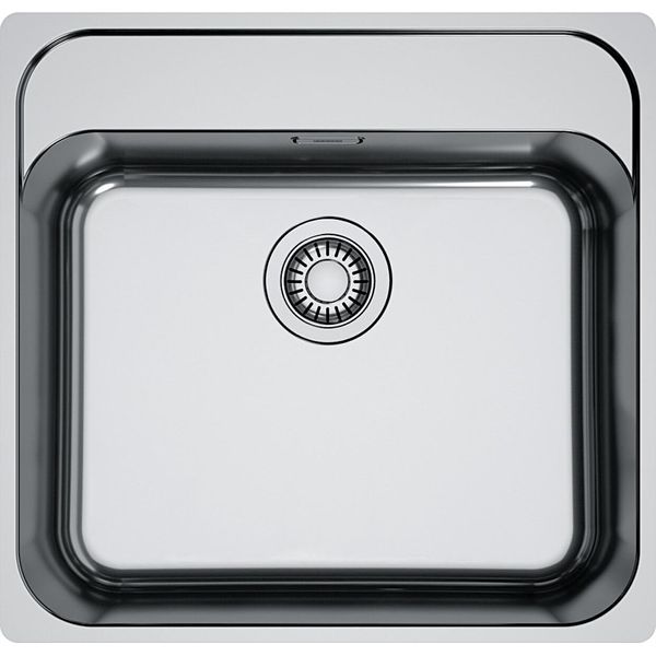 Franke Smart Lavello Slimtop In Acciaio Inox Srx 210-50 A Manopola Rotante Cromo Da 60 Cm 127.0708.283-image