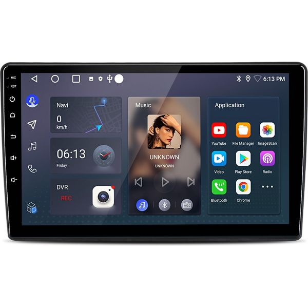 Autoradio Android Da 9 Pollici 6+128 Gb Per Citroen C2 C3 2001-2010 Wireless Carplay Android Auto 4G Wifi Navigazione Gps 8 Core Rds Dsp Dab+ Bluetooth-image