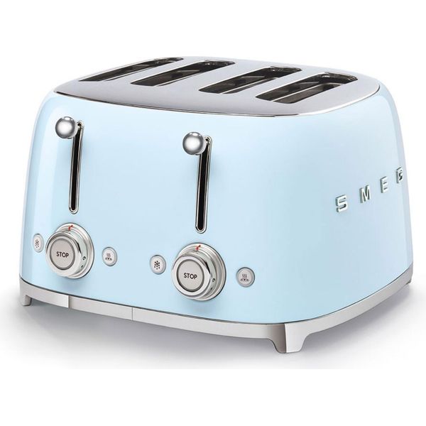 Smeg Tostapane 50'S Style Pollici“ Azzurro Lucido 4X4 Pollici“ TSF03PBEU-image