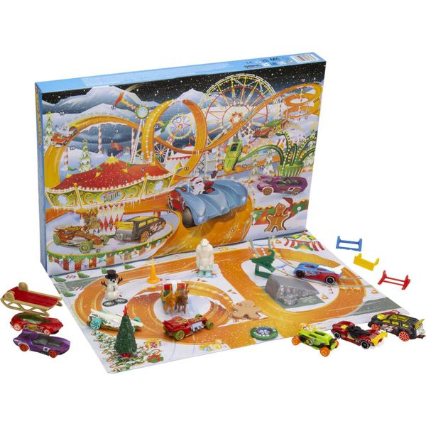Calendario Dell'avvento Per Bambini Hot Wheels 2022 Con 8 Macchinine In Scala 1:64-image