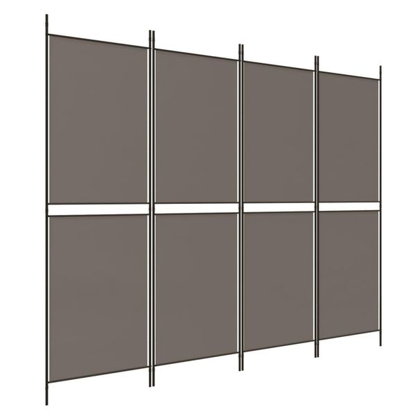 Syfax™ Divisorio A 4 Pannelli Antracite 200X200 Cm Tessuto-image