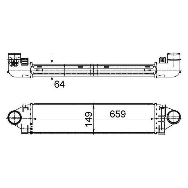 Mahle Ci 499 000S Intercooler Llk Per Ford Focus Iii Turnier Turbo Intercooler-image