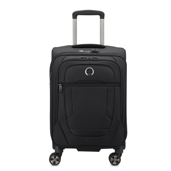 Delsey Paris Carrello Helium Dlx Expandable 4 Double Rolls Trolley 55 Black Nero-image